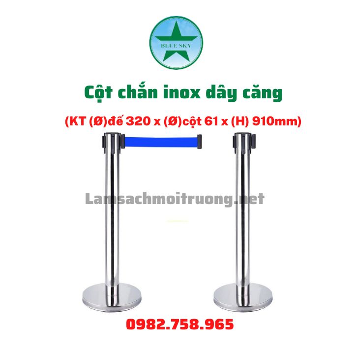 cột chắn inox dây căng