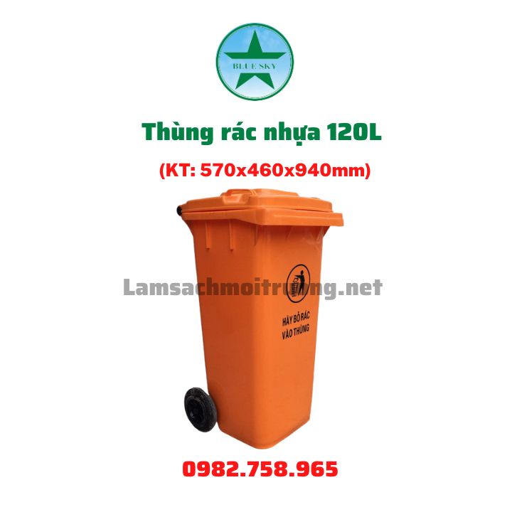 Thùng rác nhựa 120L