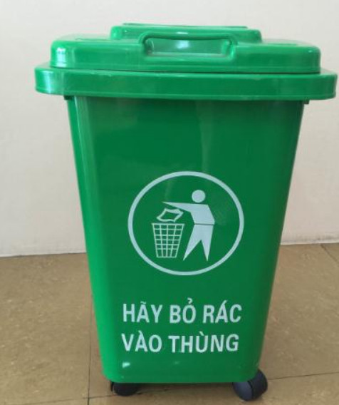 thùng rác nhựa 30l 4 bánh xe