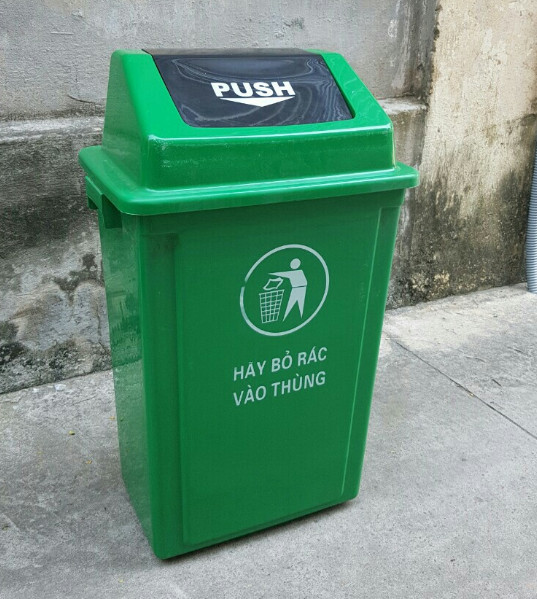 thùng rác nhựa nắp push 40-60 lít