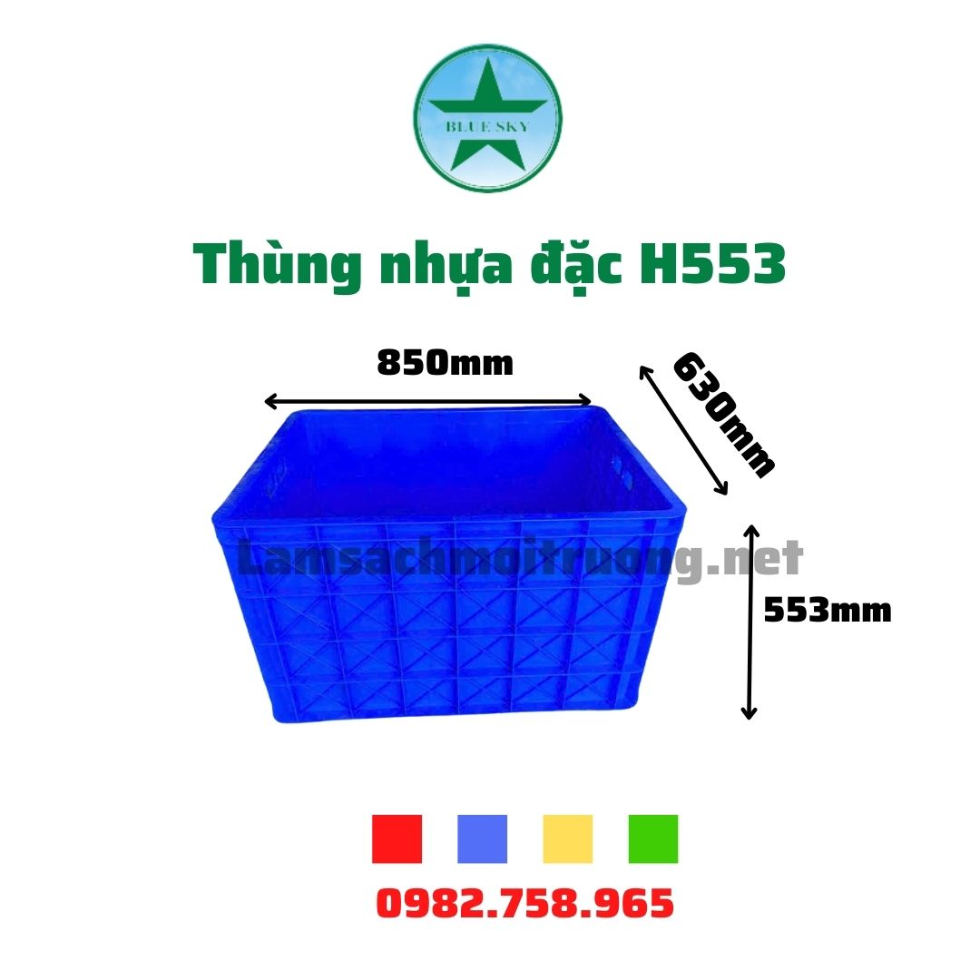 Sọt nhựa đáy đặc H553 (850)